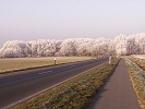 Detailansicht winterliche Ortseinfahrt aus Richtung Südergellersen